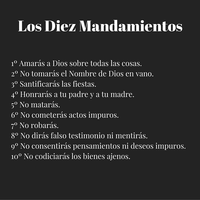 los 10 mandamientos de dios